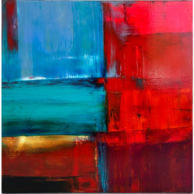 Anthony Liggins Abstract Acrylic Painting and Signed Book "Who Loves You Baby" - Set of 2 For Sale