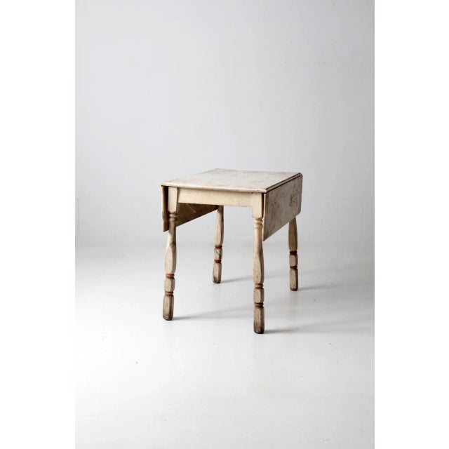 Antique Drop Leaf Kitchen Table For Sale - Image 4 of 12