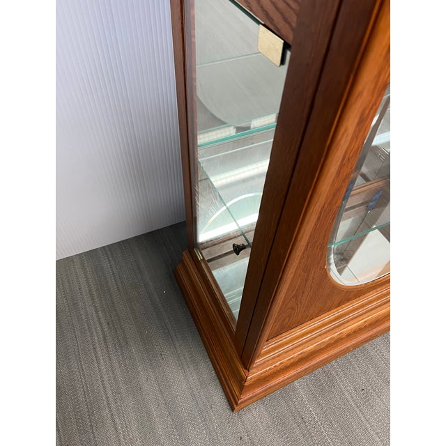 Pulaski Traditional Oak Wood Curio Cabinet For Sale - Image 9 of 12