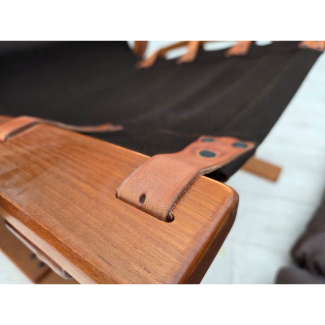 1970s Danish Armchair in Leather, Canvas and Bentwood from Komfort, 1970s For Sale - Image 5 of 18