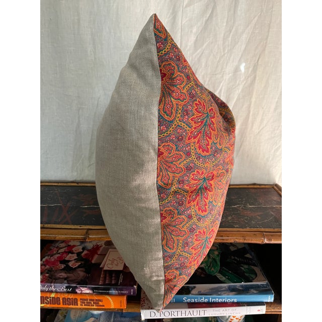 2020s Vintage French Paisley Pillow For Sale - Image 5 of 7