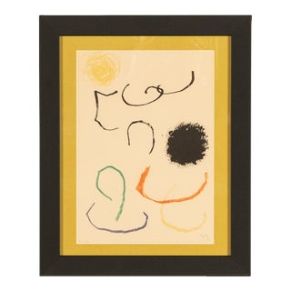 Original Signed & Numbered Surrealist Color Lithograph Obra Inèdita Recent VIII by Joan Miró, 1964 For Sale