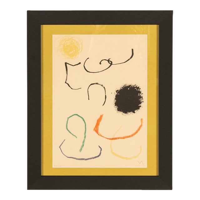 Original Signed & Numbered Surrealist Color Lithograph Obra Inèdita Recent VIII by Joan Miró, 1964 For Sale
