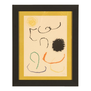 Original Signed & Numbered Surrealist Color Lithograph Obra Inèdita Recent VIII by Joan Miró, 1964