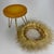 Mid-Century Modern Brass Tripod Hairpin Legged Lambswool Fur Stool, 1970s For Sale - Image 6 of 7