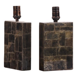 Mica Veneered Table Lamps in the Manner of Jean-Michel Frank - a Pair For Sale