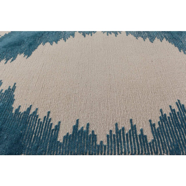Modern Mandorla handmade silk rug by Doris Leslie Blau. Size: 13'0" × 23'10" (396 × 726 cm). A fine contemporary rug hand...