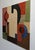 Contemporary Attraction, Contemporary Geometric Abstract Oil Painting, Framed by Sophie Dumont For Sale - Image 3 of 9