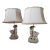 Pair of Antique Bisque Electric Table Lamps For Sale