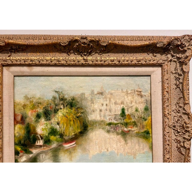1990s Vintage French Landscape Painting by Berthe For Sale - Image 5 of 6