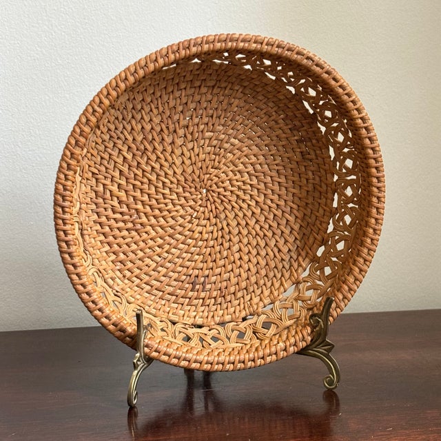 Small Mid-20th Century Boho Catchall Basket For Sale In Baltimore - Image 6 of 10