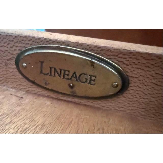 Hepplewhite Vintage Mahogany Drop-Leaf "Pembroke" Side Tables Manufactured by Lineage/Drexel Heritage For Sale - Image 12 of 12