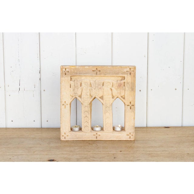 Indian Vintage Carved Sandstone Niche For Sale - Image 3 of 8