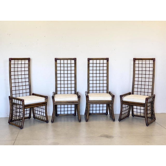 Rush and Bamboo Chairs, 1970s, Set of 4 For Sale - Image 18 of 18