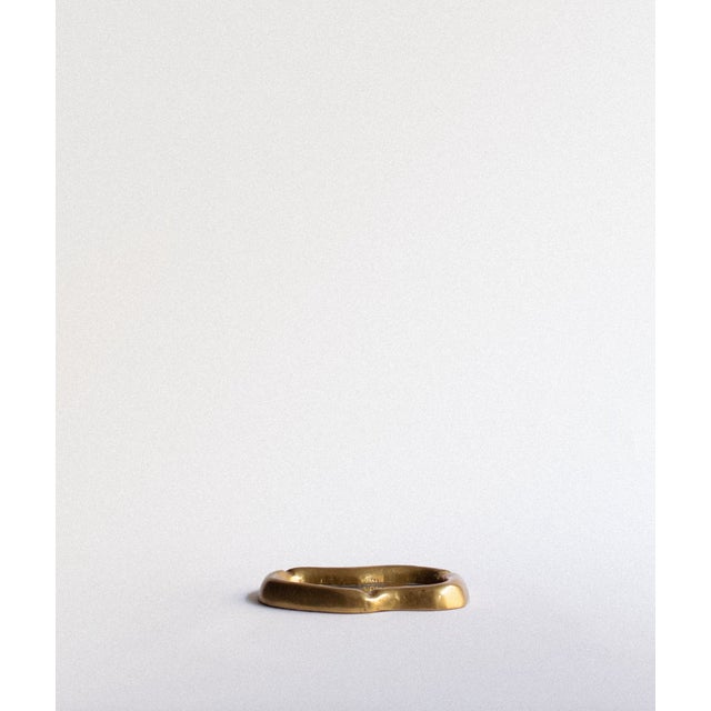 Brutalist Vintage Organic Brass Vide-Poche by David Marshall, 1980s For Sale - Image 3 of 5
