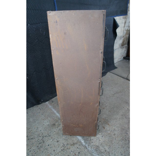 Brown Antique NCR National Cash Register Industrial Iron Steel Index File Cabinet For Sale - Image 8 of 12