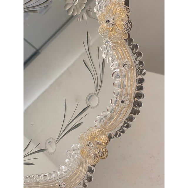 Contemporary Table Mirror Frame With Trasparents and GoldLeaf