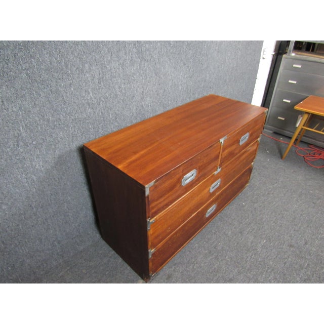 Campaign Style Chest of Drawers by Bernhardt For Sale In New York - Image 6 of 13