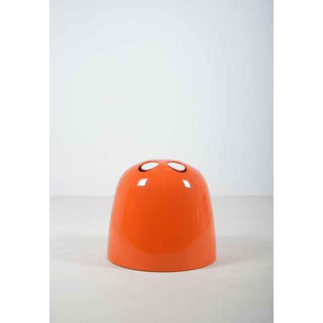 Vintage Dedalo umbrella stand designed by Emma Gismondi Schweinberger in 1966. This space-age icon in orange was...