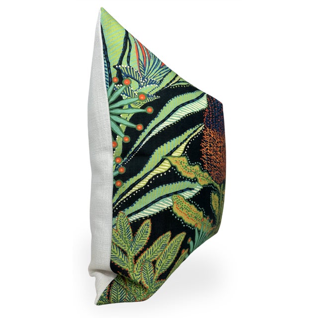 Textile Protea Floral Performance Pillow Cover, 20x20 Pillow For Sale - Image 7 of 8