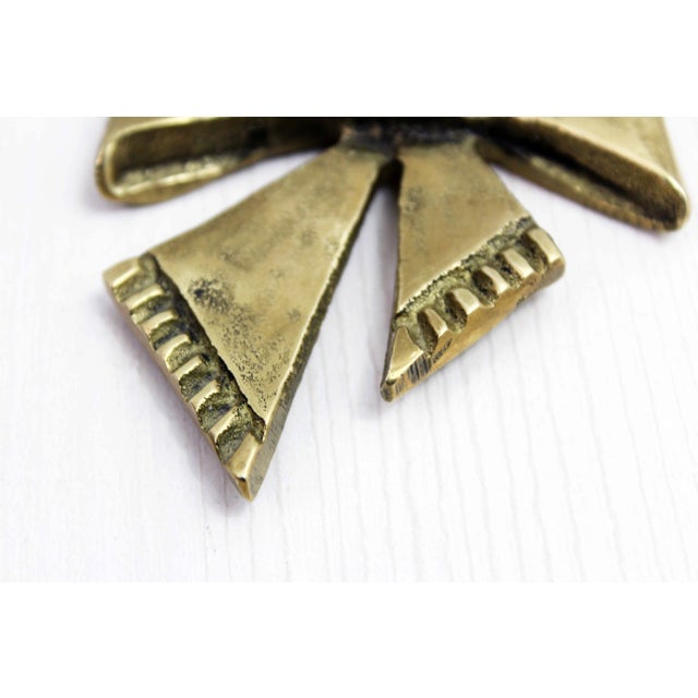 Vintage Bow Tie Candlestick in Brass, 1970s For Sale - Image 3 of 9