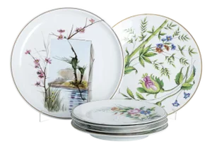 Plates in Porcelain, Set of 6