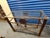 French Vintage Brass & Glass Console Table – Ornate Metal Base With Floral Medallion Detail For Sale - Image 3 of 10
