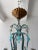 Blue Opaline Drops Beaded Chandelier, Circa 1920 For Sale - Image 4 of 13