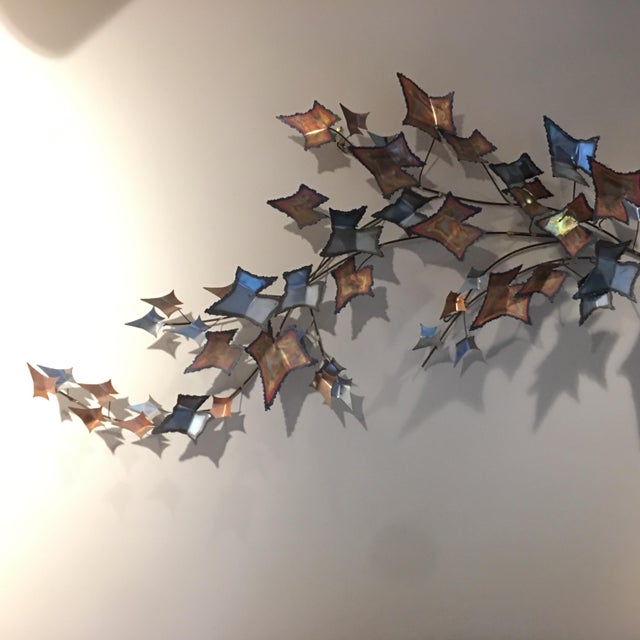 1981 Curtis Jere Mid Century Modern Autumn Leaves Hanging Wall