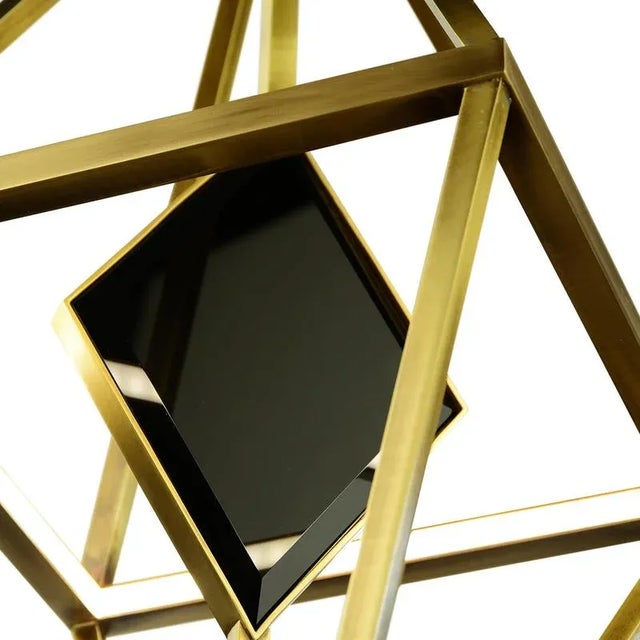 Rhomboid Brass Vivien Suspension Lamp by Marioni For Sale - Image 4 of 6