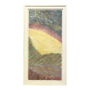 Original Becky Sansing (American, 20th Century) Framed Mixed Media Art Titled Brilliance IV