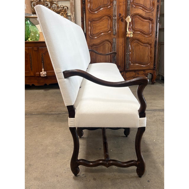 Early 20th Century Louis XIV Style French Walnut Os De Mouton Sofa For Sale - Image 9 of 11