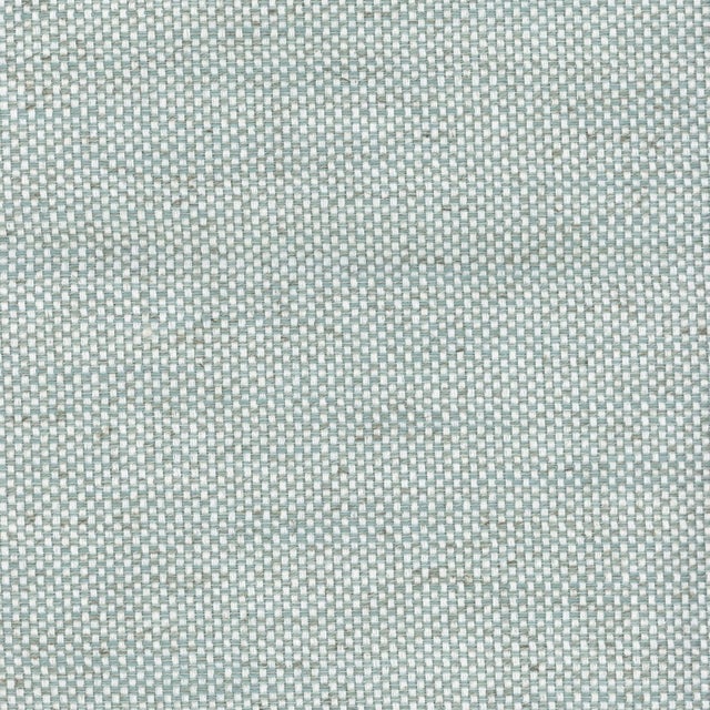 Bunny Williams Home Olive Tape Bench in Sea Foam Performance Woven Fabric - Sample For Sale