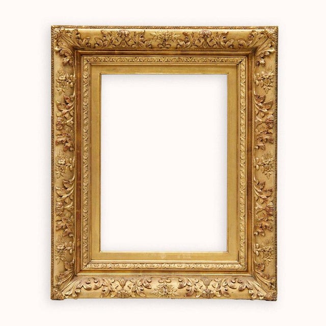Gold Ornate Gilded Frame, 19th Century For Sale - Image 8 of 8