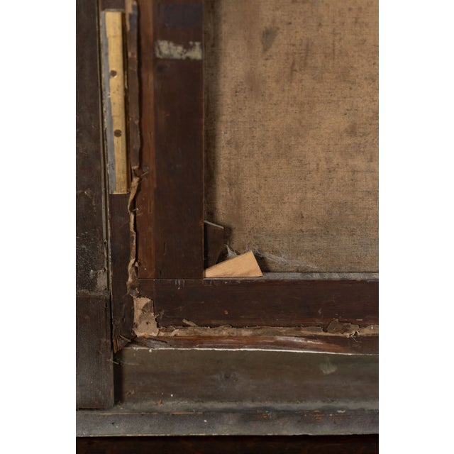 Large 19th Century Signed Original Oil of Early Steamship in Original Carved Frame For Sale - Image 16 of 18