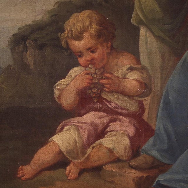 French Artist, Rococo Genre Scene, 1770, Oil on Canvas For Sale - Image 6 of 16