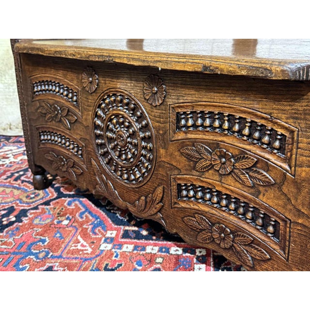 19th Century Breton Chestnut Storage Bench For Sale - Image 11 of 17