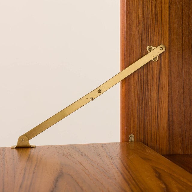 Teak Shleving Wall Unit with Bureau by Poul Cadovius for Cado,1960s For Sale - Image 9 of 18