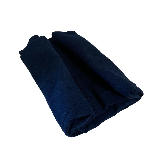 Abstract Fine Plain Indigo Cloth - Mossi Tribe Burkina Faso For Sale - Image 3 of 6