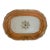 Antique John Davenport Tangerine Orange Gold Gilt 16" Oval Serving Platter Made in England 1810-1830 For Sale