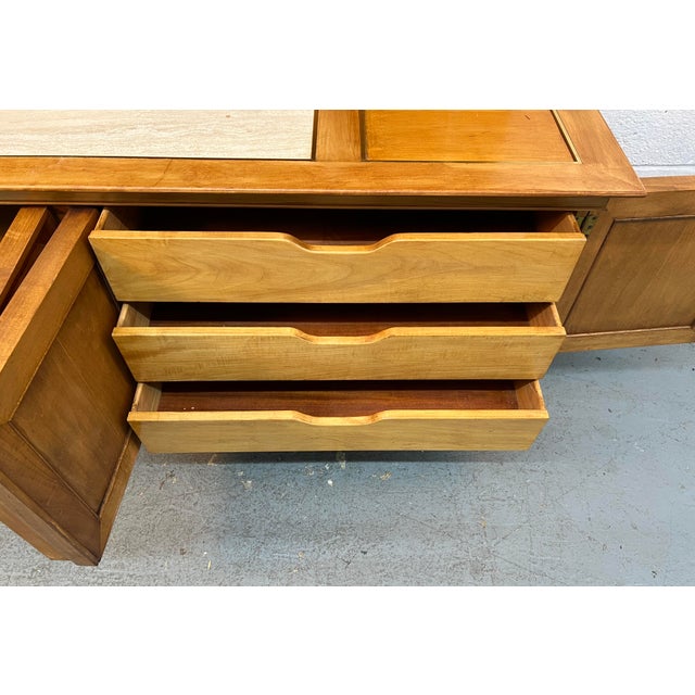 "Contempora" Mid-Century Modern Two-Piece Credenza and Hutch by J.l Metz For Sale - Image 9 of 18
