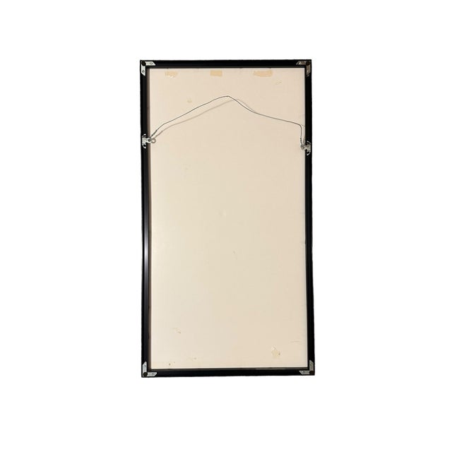 Paint Vintage 1980 Original Bamboo Watercolor Ink Feng Shui Painting Signed, Framed For Sale - Image 7 of 9