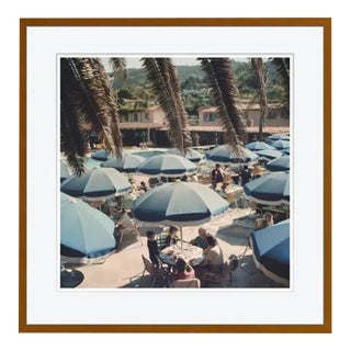 Slim Aarons 'Outdoor Dining' 1956 Framed in Brown Archival Pigment Print For Sale