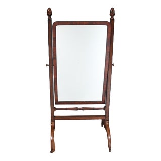Regency Cheval Mirror in Mahogany, 1860 For Sale