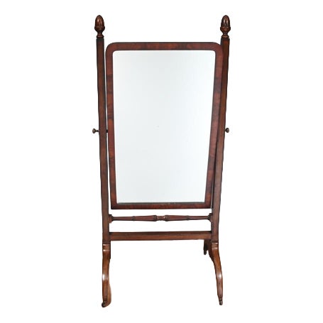 Regency Cheval Mirror in Mahogany, 1860 For Sale