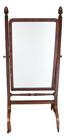 Regency Cheval Mirror in Mahogany, 1860