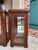 1900 - 1909 Pair Antique French Glass Vitrine Display Cabinets Burl Mahogany Mirror C1900 For Sale - Image 5 of 18
