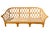 Contemporary Vintage Coastal Rattan Sofa With Hand-Lashed Leather Bindings (No Cushion) For Sale - Image 3 of 12