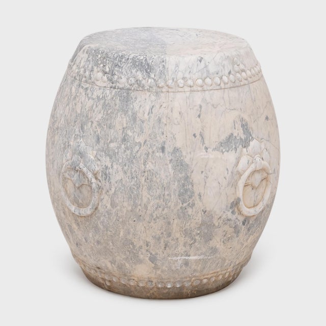 This impressive stone garden stool is hand-carved from solid marble, designed to add the essential stone element of a...