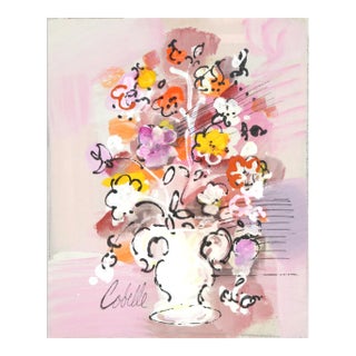 Vase With Flowers (Pink and White), Charles Cobelle For Sale